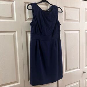 Chelsea Rose Navy Blue Lace Bodice Pleated Cocktail Dress 10‎ 6227M008 NEW